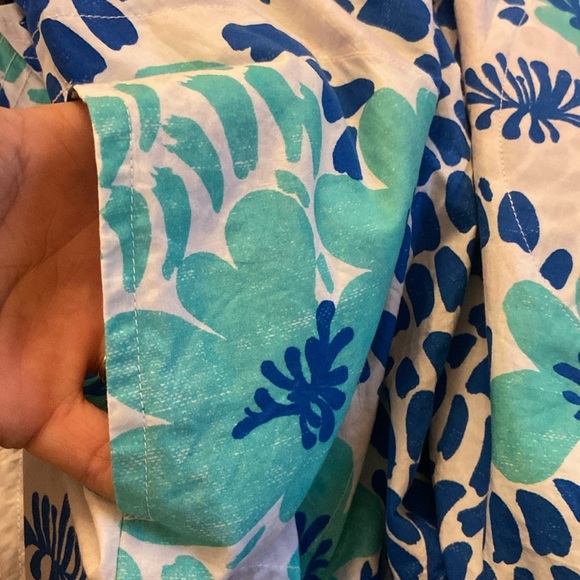 Oliphant Mosaic 100% Cotton Roman Sleeves Puff Sleeves Dress Sz XS - Picture 6 of 6